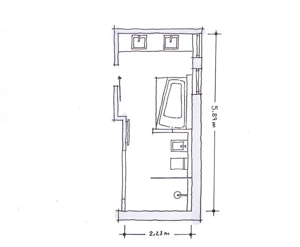 Illustration, Grundriss, Badezimmer  – Bild kaufen –