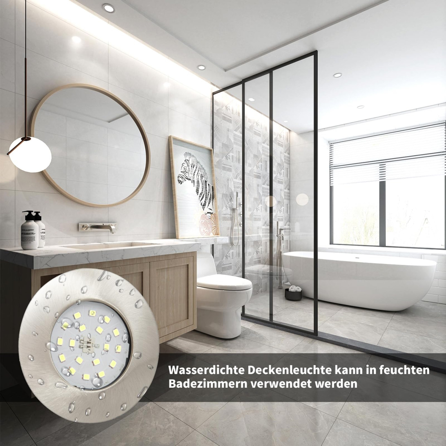 Wondlumi LED Einbaustrahler Set IP Badezimmer LED Spots V W