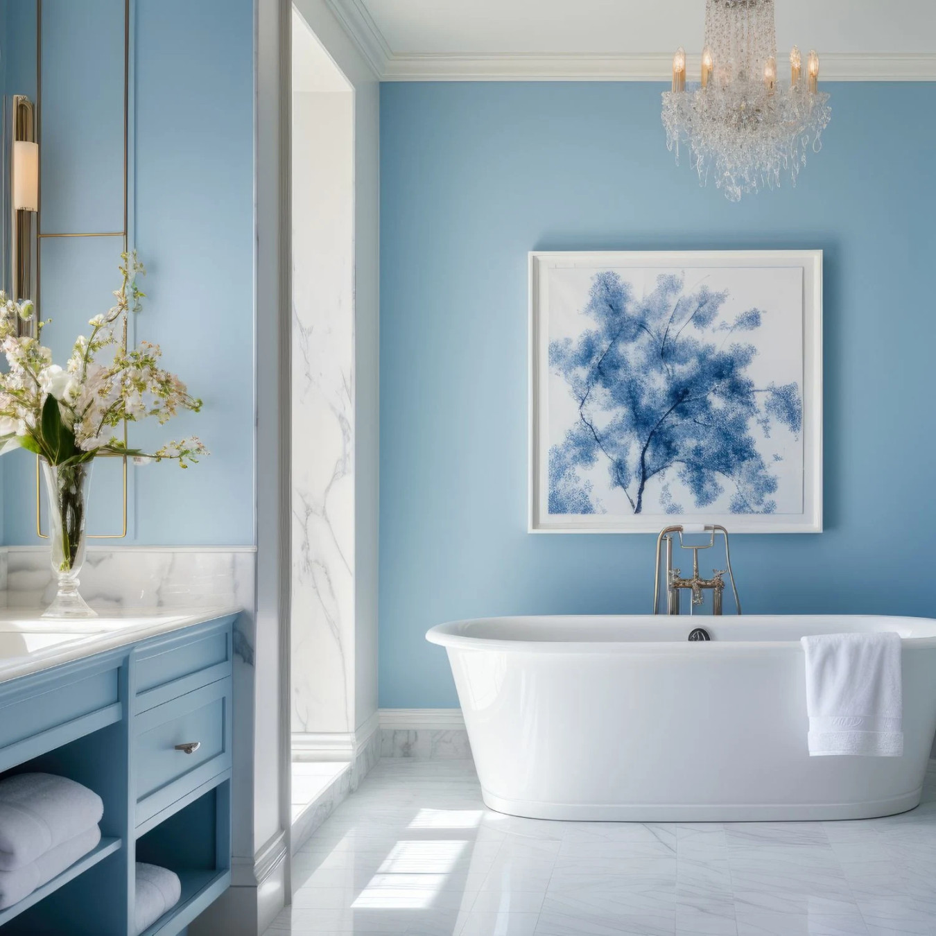 Badezimmer in Blau: So angesagt ist die Trendfarbe