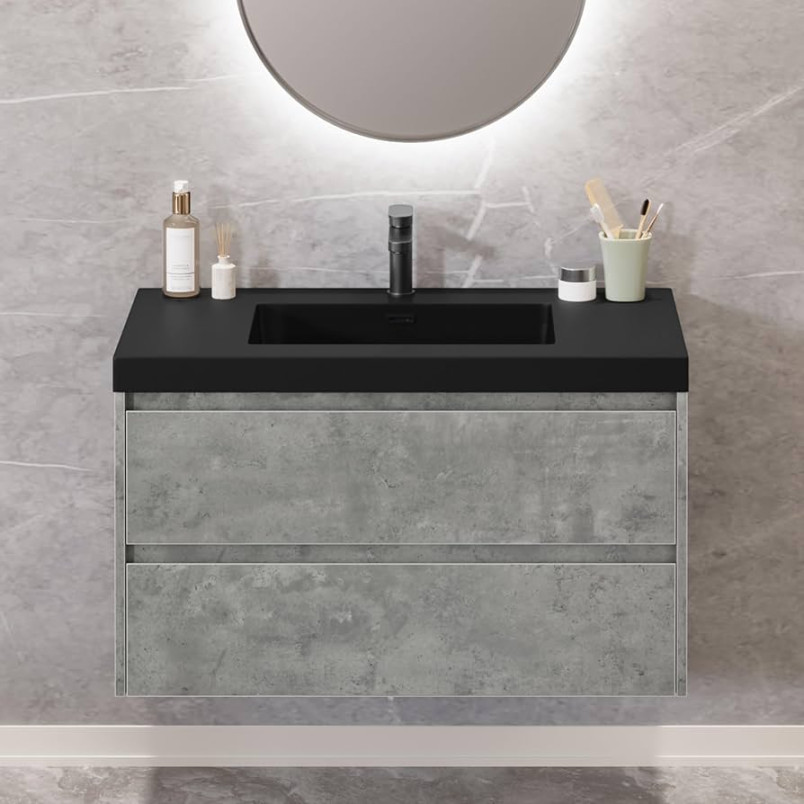 image.title DWVO  Inch Floating Vanity Bathroom, Wall Mounted Bathroom  image