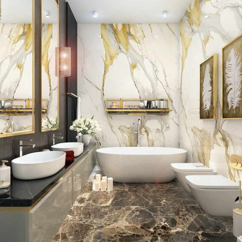 image.title How to make your Bathroom Luxurious- Elegant marble bathroom ideas  image