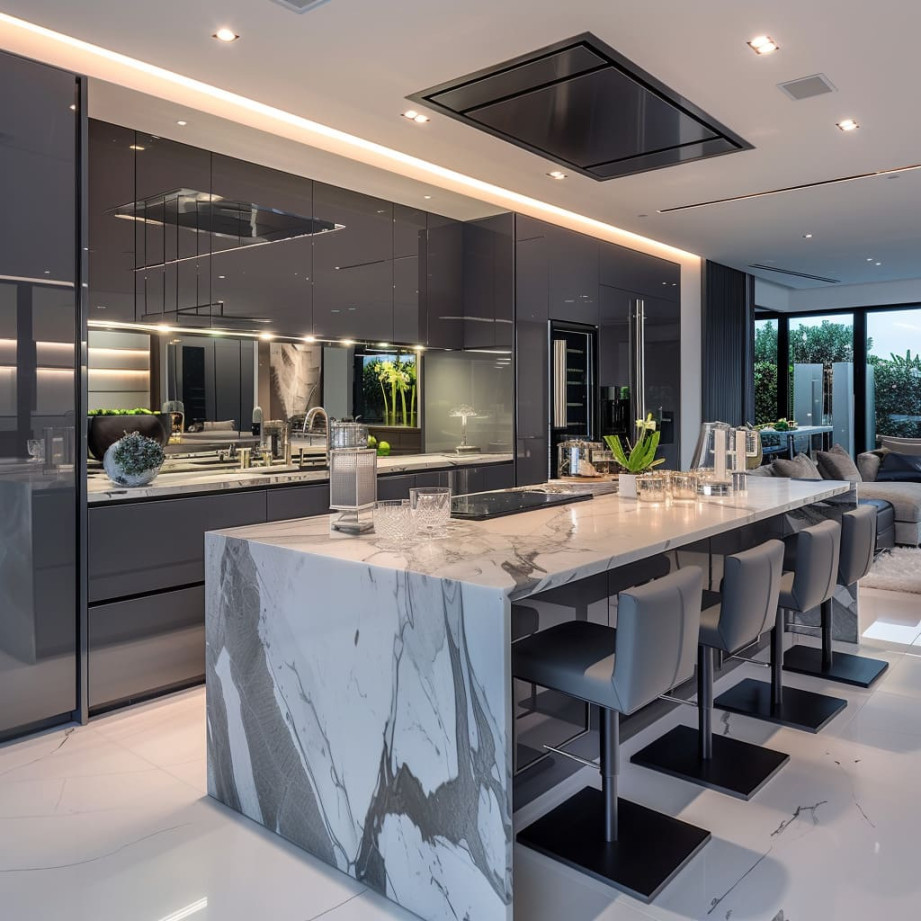 image.title Sleek Elegance: Contemporary Luxury Kitchen Interior Design image